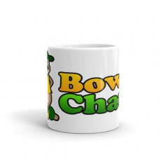 White Glossy Mug with BowlsChat Logo - 11oz